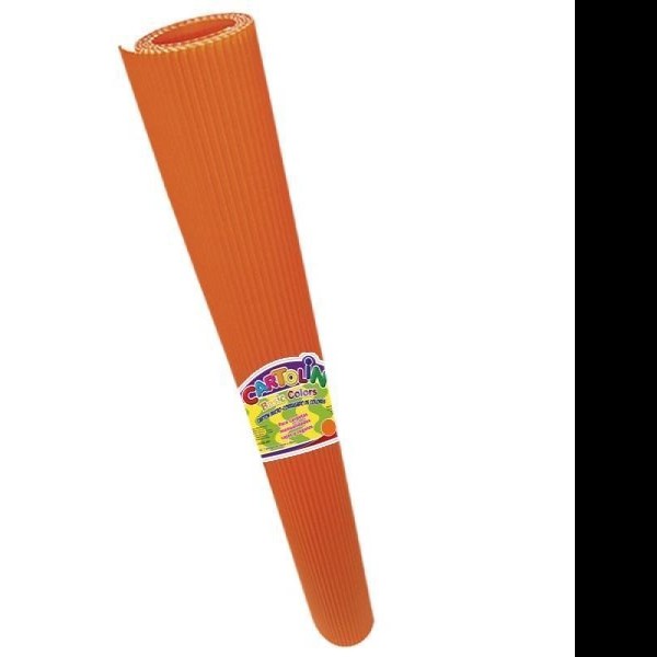 CARTON CORRUGADO CARTOLIN 50X70CM. NARANJA ROLLO